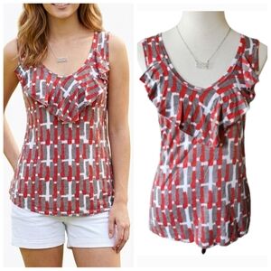 Banana Republic women's ruffle sleeveless top size small